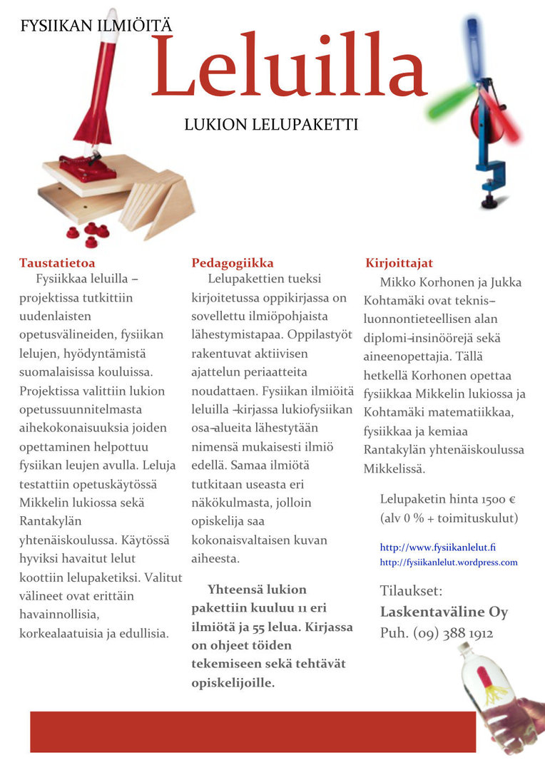 Lukion lelupaketin esite